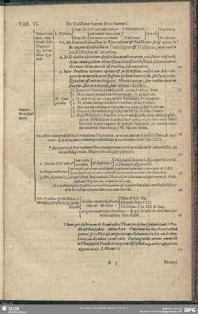 Tab. VI. De Divisione Summi Boni humani
