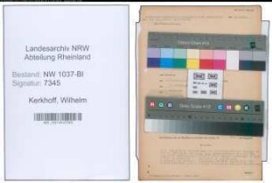 Entnazifizierung Wilhelm Kerkhoff , geb. 06.09.1898 (Kaufmann)