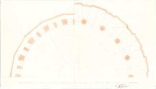 Gärtner, Friedrich von; Kelheim; Befreiungshalle - Teilgrundriss