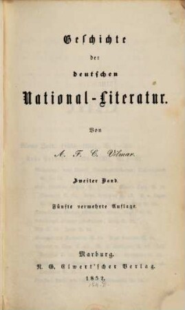 Geschichte der deutschen Nationalliteratur, 2