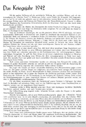 Das Kriegsjahr 1942