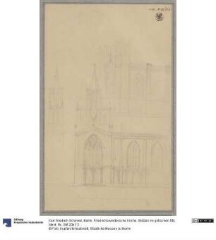 Berlin. Friedrichswerdersche Kirche. Skizzen im gotischen Stil