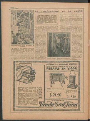 La congelación de la carne