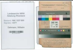 Entnazifizierung Wilhelm Dahmann , geb. 07.03.1891 (Sachverstaendiger)