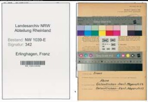 Entnazifizierung Franz Erlinghagen , geb. 21.09.1908 (Konstrukteur)