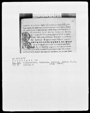 Augustinus, Opuscula — Initiale R, Folio 56recto