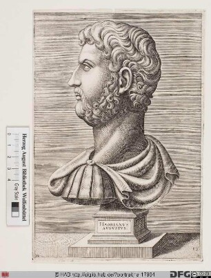 Bildnis ROM: Hadrian, 14. römischer Kaiser 117-138 (eig. Publius Aelius Hadrianus)