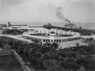 Blick auf den Nea Agora Markt und den Hafen von Rhodos (HAPAG-Mittelmeerfahrt der Oceana Leonhardt 1929)