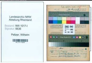 Entnazifizierung Wilhelm Peltzer , geb. 24.12.1889 (Apotheker)