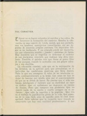 Del carácter