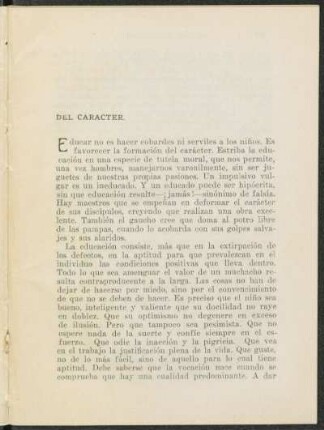 Del carácter