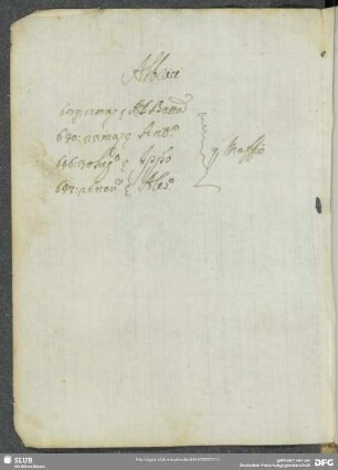[Text: Alphabetisches Verzeichnis venezianischer Adelsfamilien]
