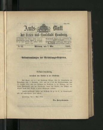 No. 62. 7. Mai. 1902.