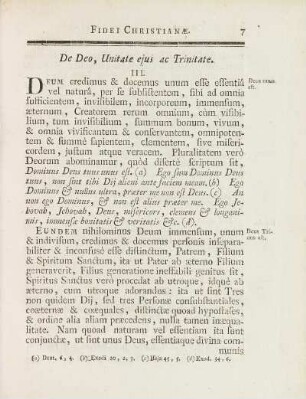 De Deo, Unitate ejus ac Trinitate. III.
