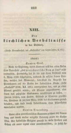 225-243 Die kirchlichen Verhältnisse in der Schweiz : Schluß