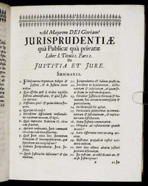 Pars I. De Justitia Et Jure.
