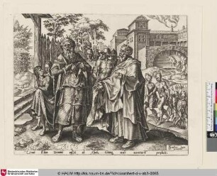 [Ahab rending his clothes upon hearing Elijah's curse; Achab toont berouw na de vloek van Elia; Ahab zerreisst seine Kleider]