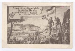 Siegreiches Gefecht der deutschen Truppen nördlich von Namur am 19. August 1914.