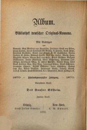 Des Hauses Eckstein : Roman, 2