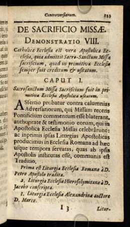 133-152, De Sacrificio Missae. Demonstratio VIII.