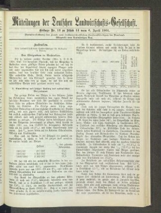 Beilage Nr. 13 zu Stück 14 vom 6. April 1901.