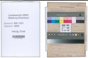 Entnazifizierung Ernst Harzig , geb. 15.06.1914 (Polizeibeamter)