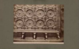 Reggia dei Gonzaga (Palazzo Ducale), Mantua: Detail einer Deckenornamentik (Medaillons und Oktogone) der ehemaligen Gonzaga-Residenz