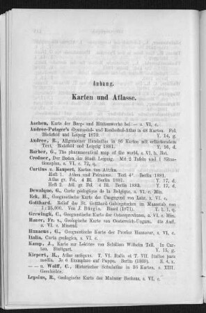 Karten und Atlasse