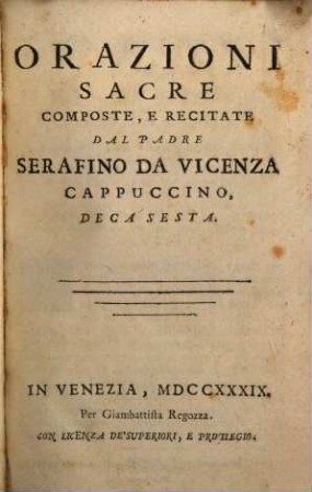 Orazioni Sacre, 6