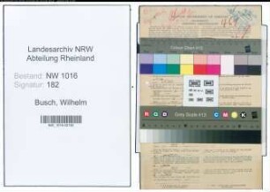 Entnazifizierung Wilhelm Busch , geb. 09.09.1900 (Bankkaufmann)