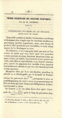 Théorie élémentaire des fonctions elliptiques.
