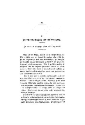 Zur Vertheidigung und Widerlegung : zu meinen Auffassungen über die Dogmatik