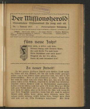 Nr. 1, Januar 1917
