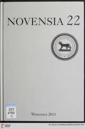 22: Novensia: Studia i Materiały