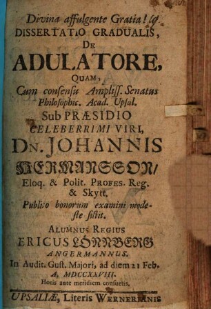 Diss. grad. de adulatore