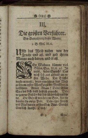 III. Die größten Verführer.