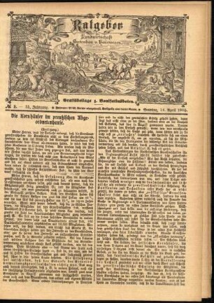 Ausgabe vom Sonntag, den 16. April 1905.