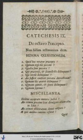 Catechesis IX. De octavo Praecepto.