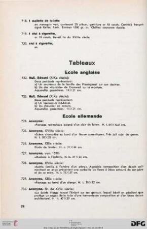 Tableaux (Nr. 722-890)