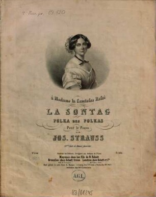 La Sontag : polka des polkas pour le piano : 22.me Suite des danses favorites : à Madame la Comtesse Rossi