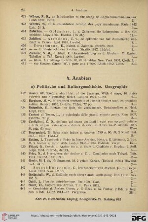 4. Arabien (Nr. 432 - 1294)