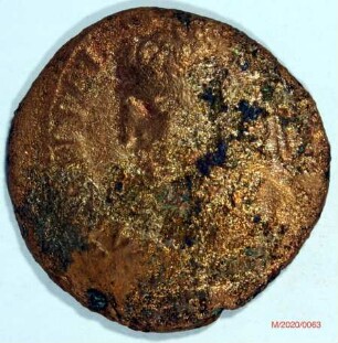 Römische Münze, Nominal As, Prägeherr Caligula für Agrippa, Prägeort Rom, Original