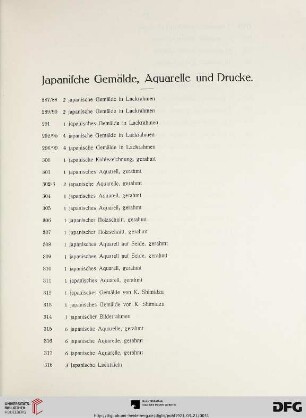 Japanische Gemälde, Aquarelle und Drucke (Nr. 287-338)