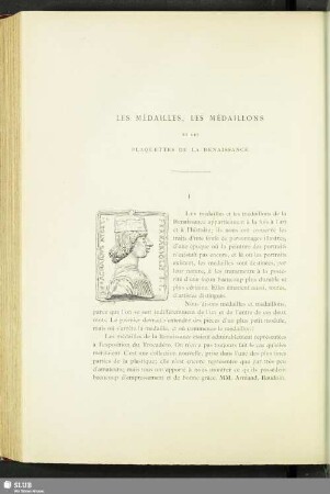 Les Médailles, Les Médaillons Et Les Plaquettes De La Renaissance