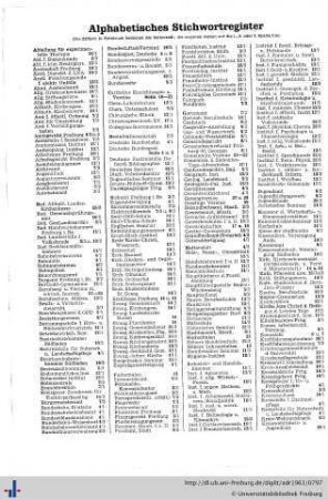 Alphabetisches Stichwortregister.