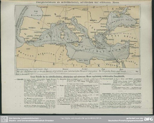 Dampfschiffslinien im mittelländischen, adriatischen und schwarzen Meere