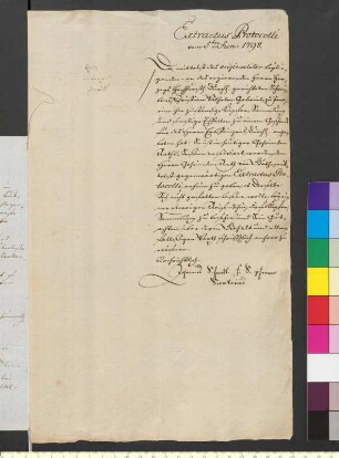 Brief von Weimar, Geheimes Konsilium in Weimar (Schmidt, Johannes) an Goethe, Johann Wolfgang von