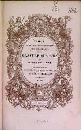 Essai typographique et bibliographique sur l'histoire de la gravure sur bois