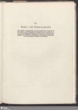 XI. Namen- und Sachverzeichnisse