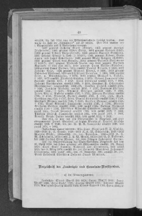 Verzeichnis der Landvögte und Gemeinde-Vorsitzenden.